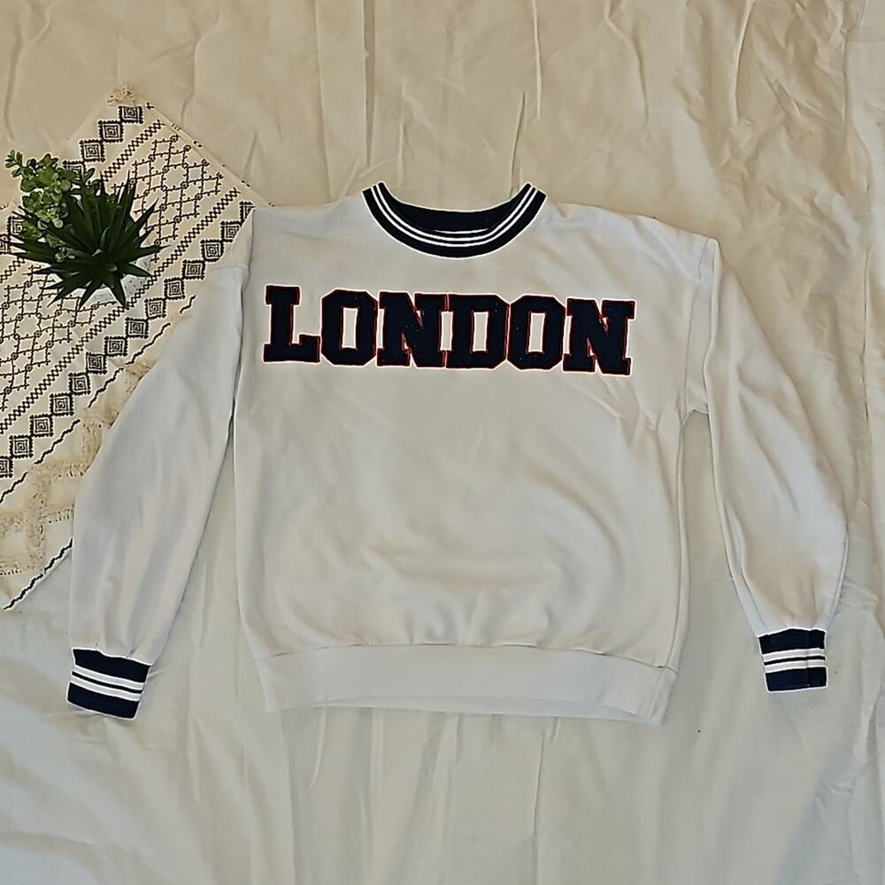 Freeze Crewneck Sweatshirt Womens Sz S Preppy Collegiate Felted London Jersey